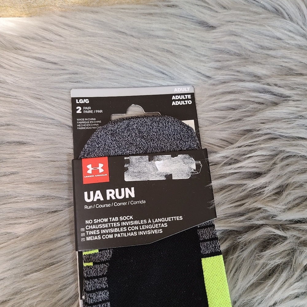 Under Armour Run No Show Tab Socks 2 Pair Running - Picture 3 of 6